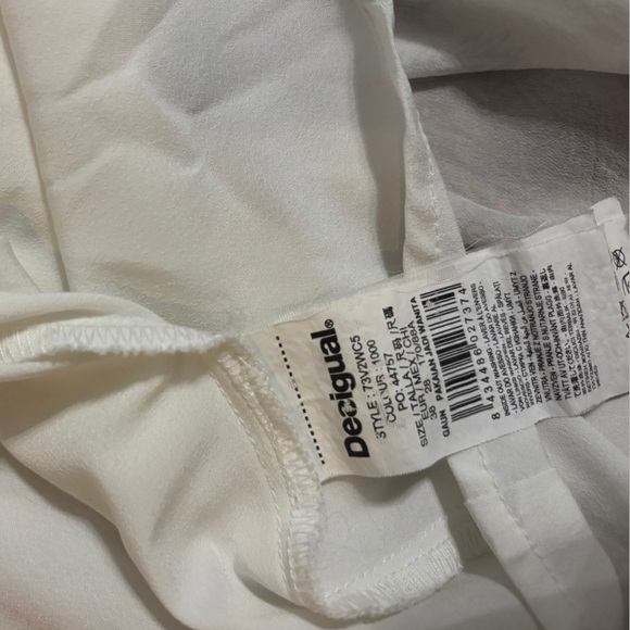 Desigual Embroidered Elephant Hem Dress Size EU 38 Boho V-Neck - Picture 6 of 7